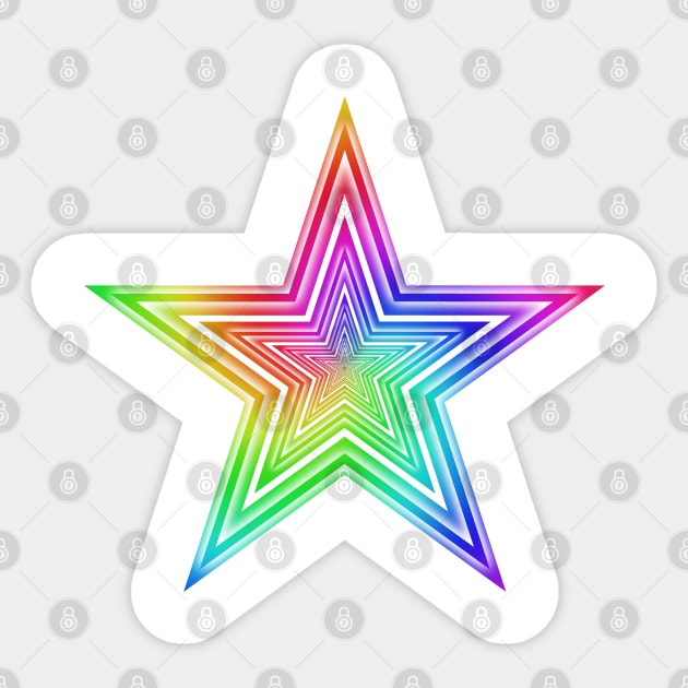 Rainbow Star Illusion Sticker by Ven0mBlast